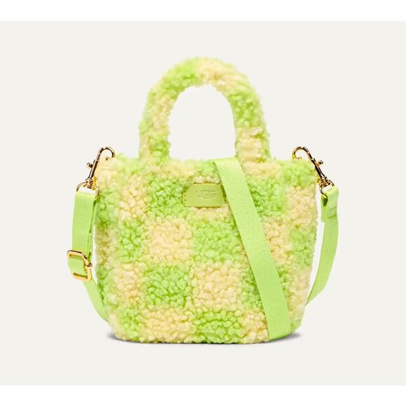 Ugg Handbags - UGG Maribel Mini Sherpa Bag Crossbody Green Checkered